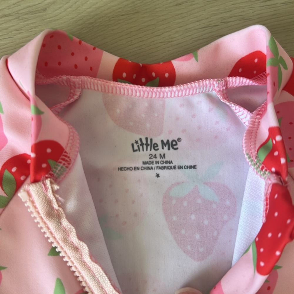 Little Me Strawberry Print Rashguard Set - Picture 2 of 5